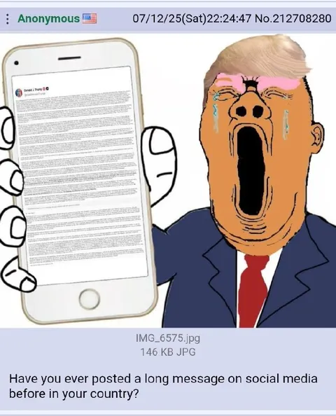 Trump Posts a Long Message