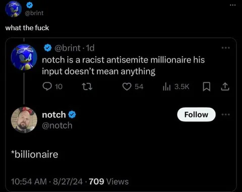 Notch Corrects Billionaire Typo