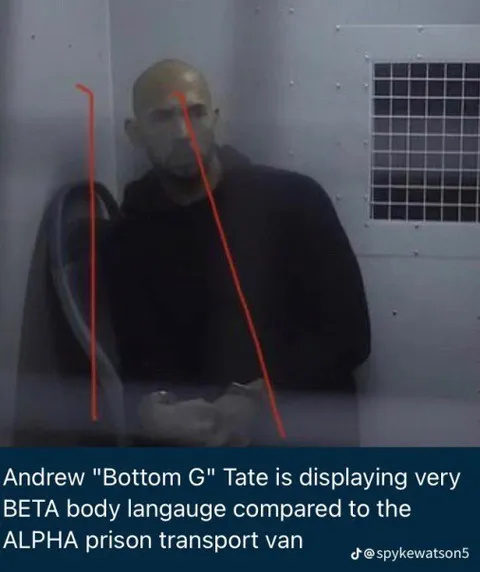Andrew Tate Shows Beta Body Language