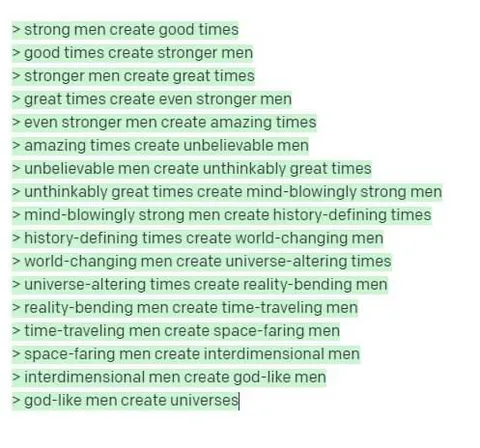 Men Create Greater Times
