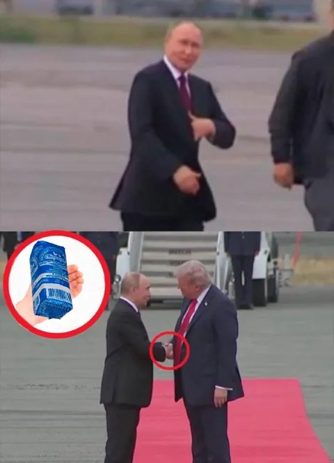 Путин и Трамп пожимают руки
