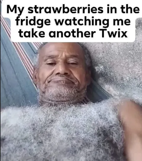 Strawberries Watching Me Eat Twix