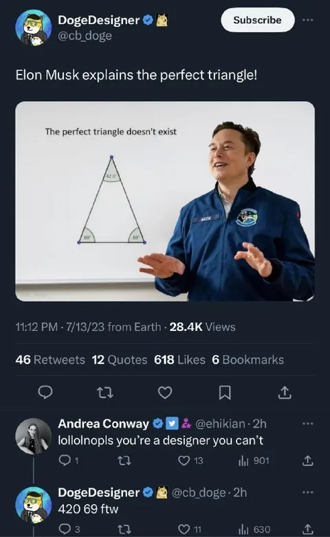Elon Musk’s Perfect Triangle
