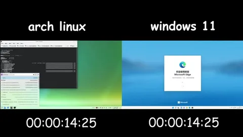 Arch Linux vs Windows 11 Browser Install