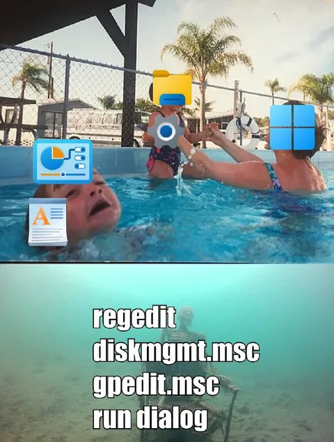 Windows Tools Drowning Meme