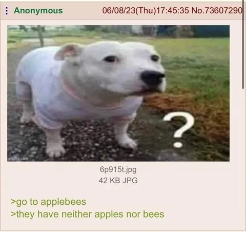 Applebee's Has No Apples or Bees