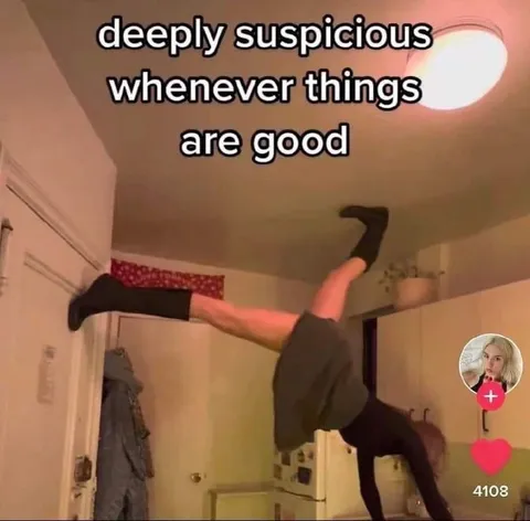 Deeply Suspicious When Things Are Good