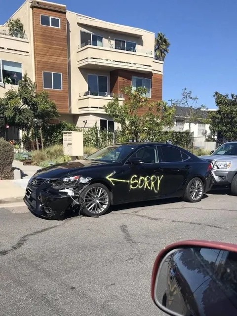 Sorry Crashed Car