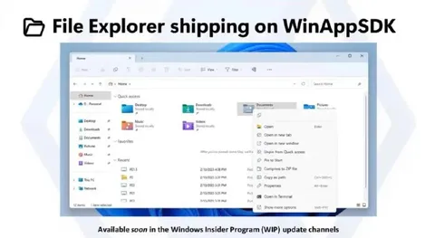 File Explorer Ships on WinAppSDK