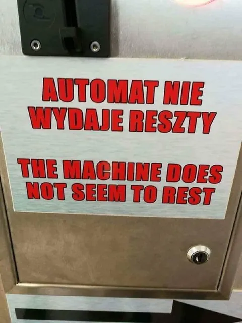 Automat nie wydaje reszty