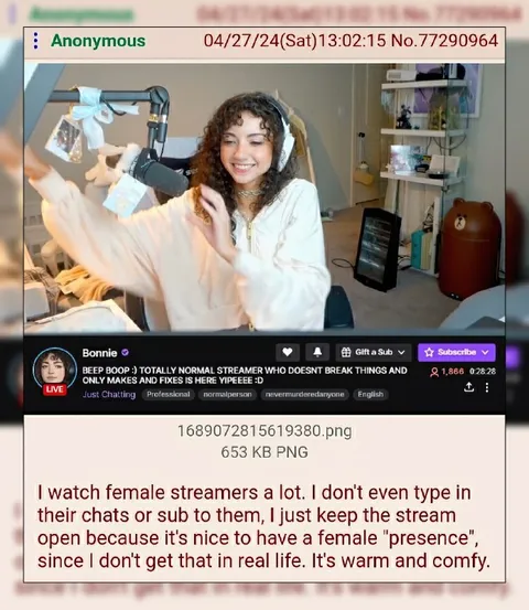 Female streamer presence