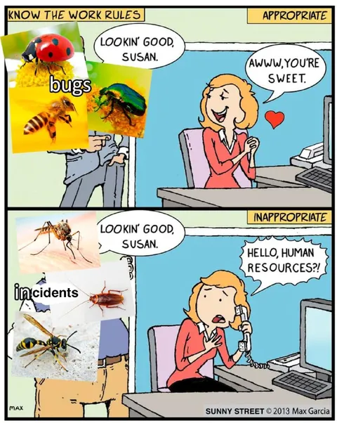 Bugs Versus Workplace Incidents