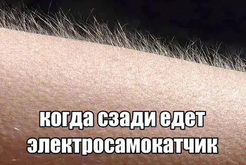 Когда сзади едет электросамокатчик