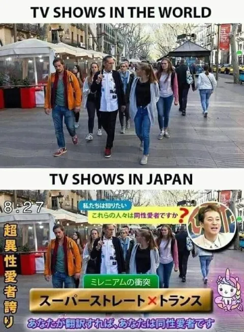 日本のテレビ番組の衝撃的字幕