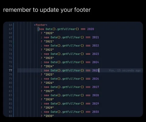 Remember to Update Your Footer