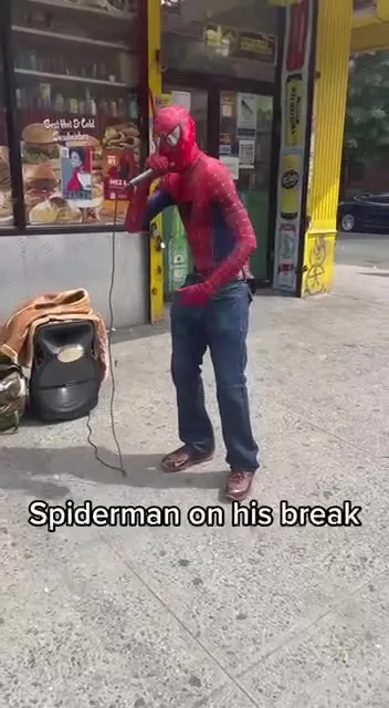 Spiderman on His Break