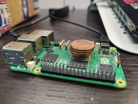 Монетный радиатор для Raspberry Pi
