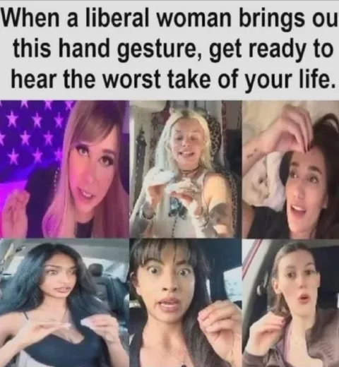 Liberal Woman Hand Gesture