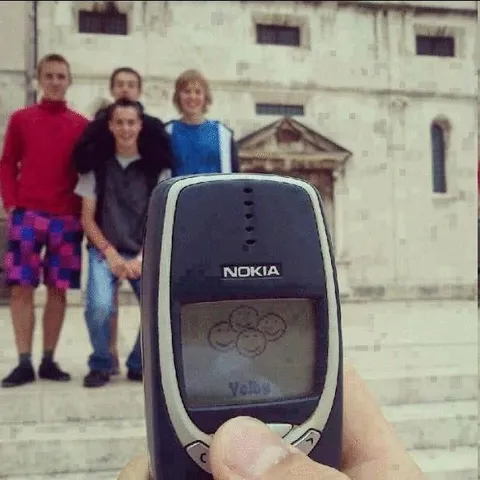 Nokia Phone in Front of Friends