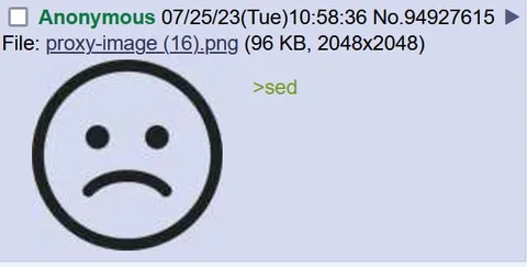 Sad Face Says sed
