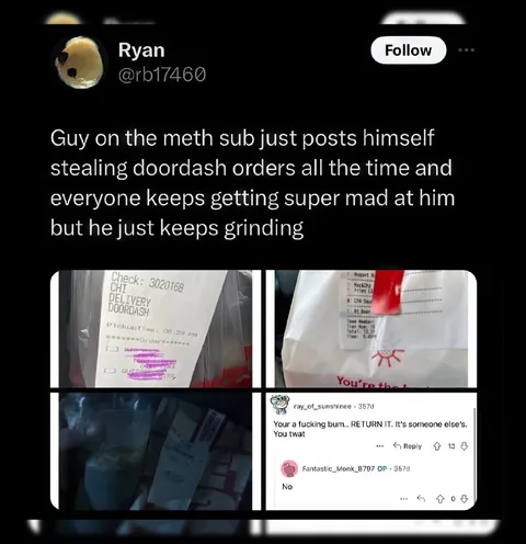 Meth Sub DoorDash Grifter