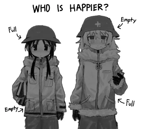 Who Is Happier: Full or Empty