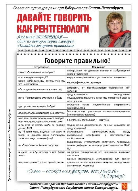 Говорите правильно по-рентгенологически