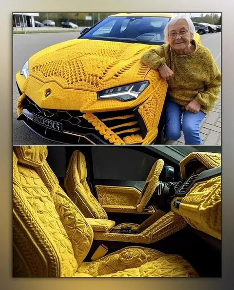 Бабушка и вязаный Lamborghini