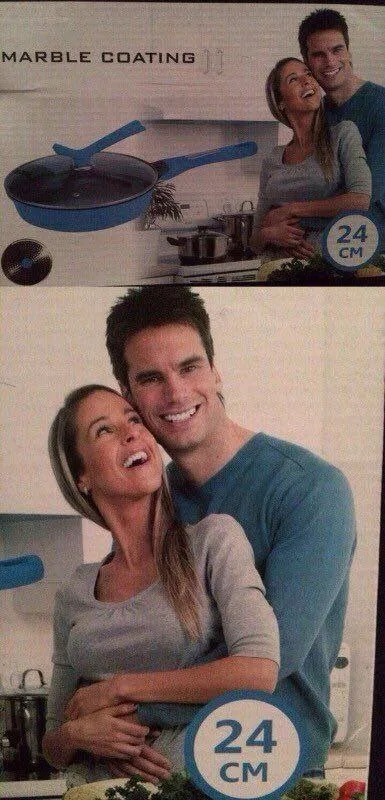 Marble Coating Couple Pan