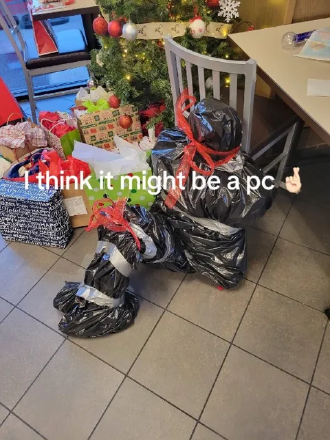 Black Bag Christmas Present