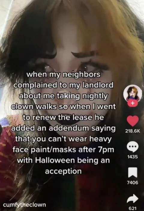 Nightly Clown Walks Banned
