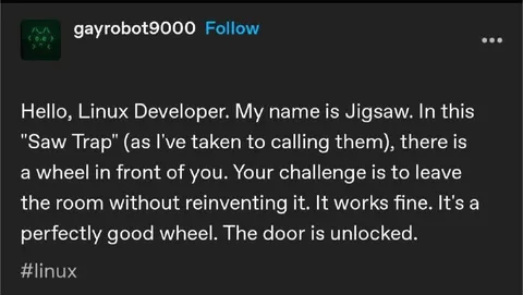 Linux Developer Saw Trap
