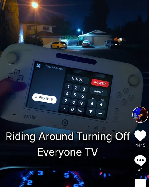 Riding Around Turning Off TVs