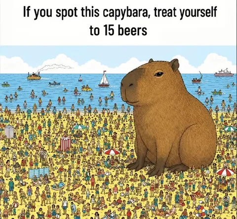 Spot the Capybara Beach Puzzle