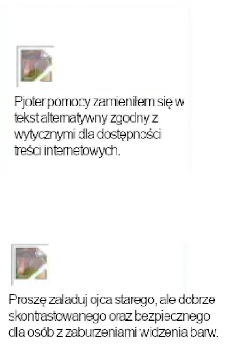 Pjoter jako tekst alternatywny