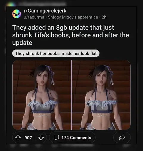 Tifa Boobs Before and After