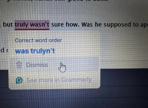 Grammarly Corrects Trulyn't