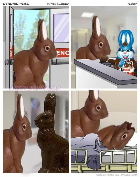 Chocolate Bunny Loss Comic
