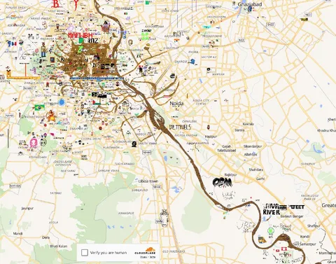 Delhi Map Scribble Chaos