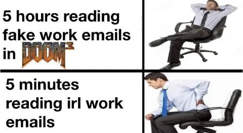 Reading Fake Emails vs Real Work