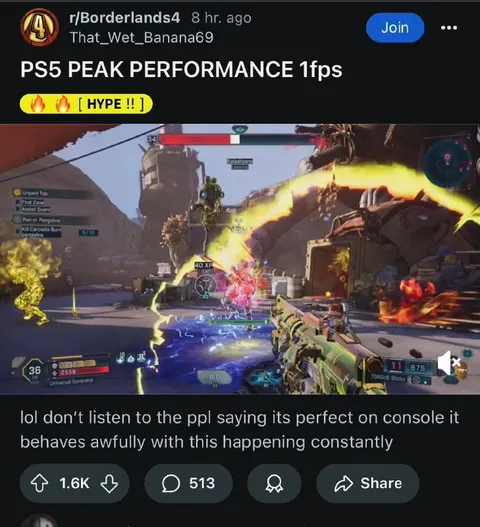 PS5 Peak Performance 1fps