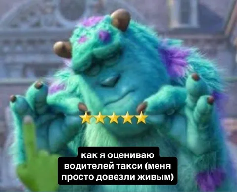 Пять звёзд водителю такси
