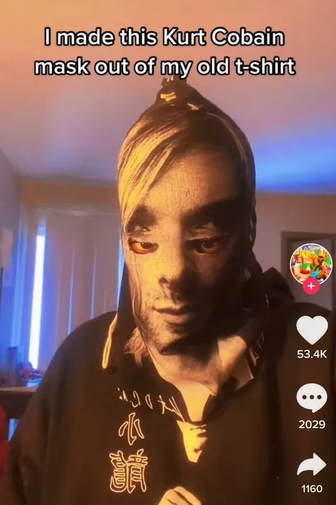 Kurt Cobain T-shirt Mask