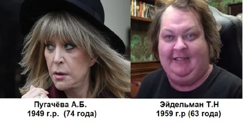 Пугачёва и Эйдельман: разница в возрасте