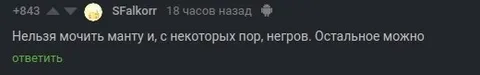 Нельзя мочить манту и негров