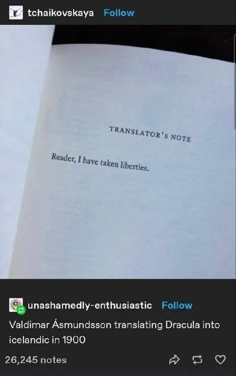 Translator’s Note: I Have Taken Liberties