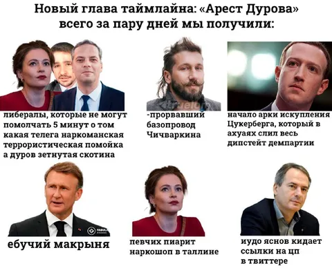 Новый глава таймлайна: арест Дурова