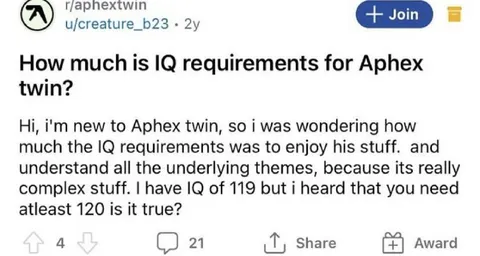Aphex Twin IQ Requirement
