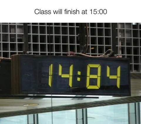 Class Ends at 15:00