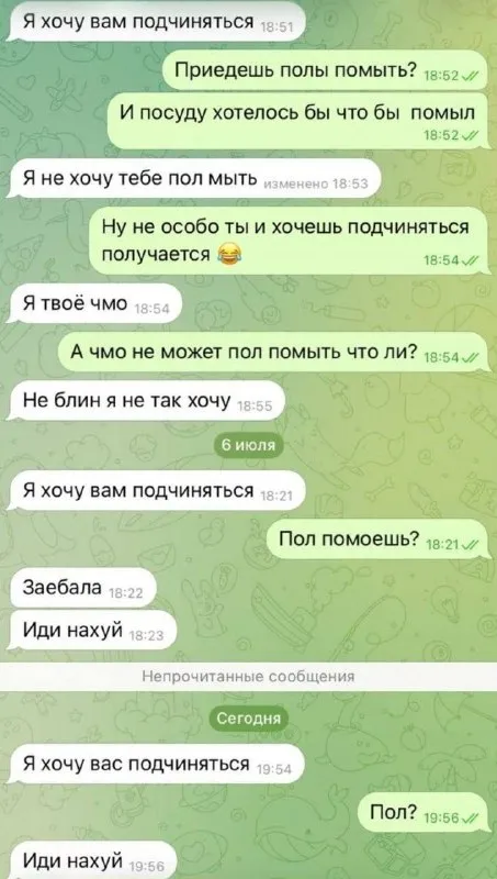 Я хочу вам подчиняться